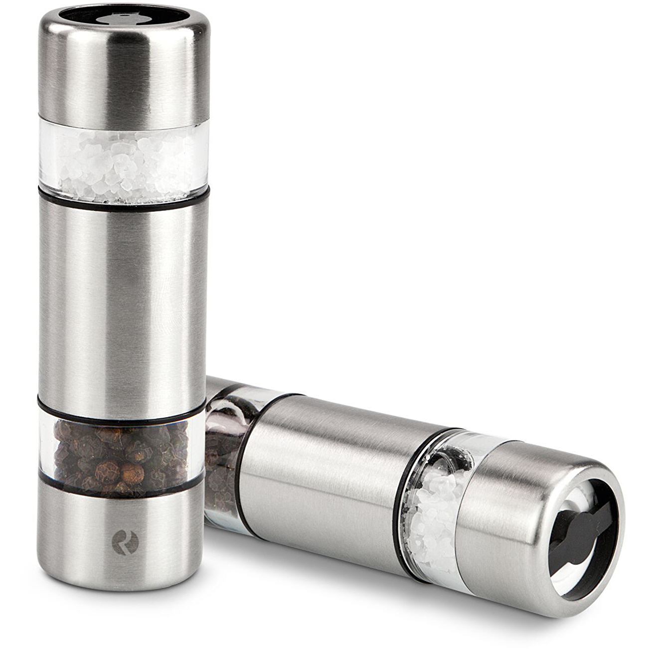 ROMINOX Duo-Gewürzmühle – Manuell, Mit 2 Separaten Keramikmahlwerken, Schlankes Design