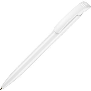 Kugelschreiber CLEAR , Ritter-Pen, weiss, ABS-Kunststoff, 14,80cm (Länge)