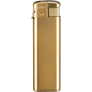 Unilite® U-59 491 Elektronik-Feuerzeug , Unilite, metallic gold, AS/ABS, 2,40cm x 8,20cm x 0,90cm (Länge x Höhe x Breite)
