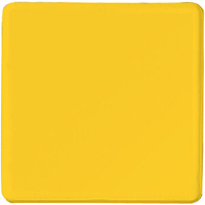 Magnet 'Quadrat' , standard-gelb, Kunststoff, 4,20cm x 0,70cm x 4,20cm (Länge x Höhe x Breite)