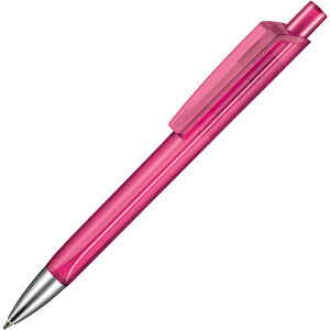 Kugelschreiber TRI-STAR TRANSPARENT , Ritter-Pen, magenta, ABS-Kunststoff, 14,00cm (Länge)
