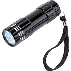 LED-Taschenlampe POWERFUL , schwarz, Aluminium, 9,50cm (Höhe)