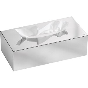 Kleenex-Box -NEXIO- Poliert , Blomus, poliert, Edelstahl Poliert, 24,20cm x 7,10cm x 12,00cm (Länge x Höhe x Breite)