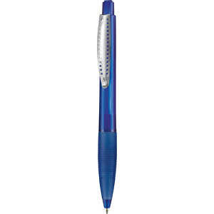 Kugelschreiber CLUB TRANSPARENT , Ritter-Pen, royalblau, ABS-Kunststoff, 14,20cm (Länge)