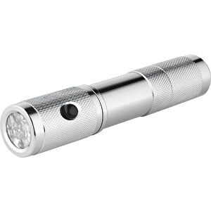 Metmaxx® LED MegaBeam Sicherheitslampe 'PocketSecurity' Silber , Metmaxx, silber, Metall, 16,00cm x 3,00cm x 3,00cm (Länge x Höhe x Breite)