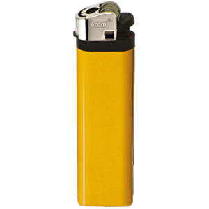TOM® NM-1 04 Reibradfeuerzeug , Tom, vollfarbe gelb, AS/ABS, 1,10cm x 8,00cm x 2,30cm (Länge x Höhe x Breite)