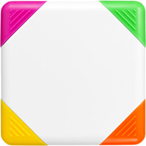 Trafalgar Quadratischer Vierfarbiger Marker , weiß, ABS Kunststoff, 8,00cm x 1,50cm x 8,00cm (Länge x Höhe x Breite)