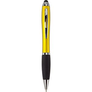 Kugelschreiber Aus Kunststoff Lana , gelb, ABS, Plastik, Metall, Kautschuk, 13,30cm (Höhe)