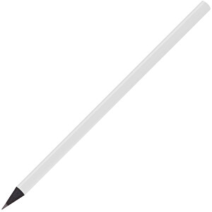 Schwarz Gefärbter Bleistift, Lackiert, Rund , weiss, Holz, 17,50cm x 0,70cm x 0,70cm (Länge x Höhe x Breite)