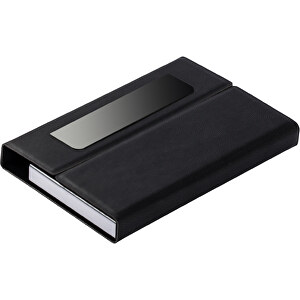 Visitenkartenbox RE98-LEMNIK , Re98, schwarz, Kunstleder, 9,50cm x 1,30cm x 7,00cm (Länge x Höhe x Breite)