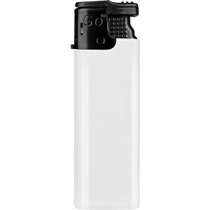 GO Turbo Feuerzeug , weiß, Kunststoff, 7,90cm x 1,20cm x 2,50cm (Länge x Höhe x Breite)