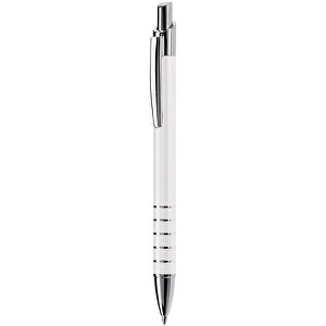 Kugelschreiber Talagante , weiß, Metall, 13,90cm (Länge)
