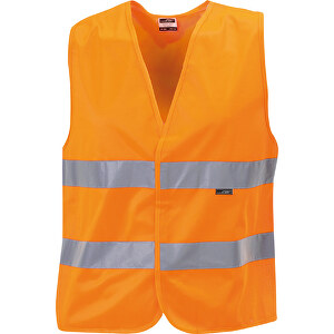 Safety Vest Junior , James Nicholson, fluorescent-orange, 100% Polyester, 140-164, 