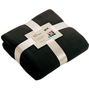 Fleece Blanket , James Nicholson, schwarz, 100% Polyester, one size, 