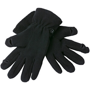 Touch-Screen Fleece Gloves , Myrtle Beach, schwarz, 100% Polyester, S/M, 