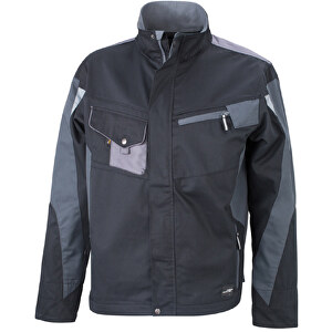 Workwear Jacket , James Nicholson, schwarz/carbon, 100% Polyamid CORDURA ®, S, 