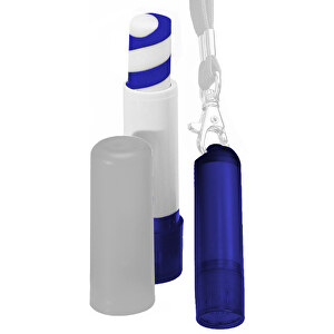 VitaLip® 'Twister' Freestyle (ohne Lanyard) , blau/weiß/dunkelblau gefrostet, PS, 6,30cm (Höhe)