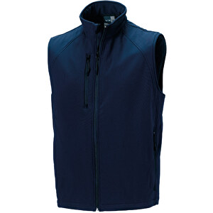 Soft Shell  - Gilet , Russell, navy blau, 92% Polyester, 8% Elasthan, S, 