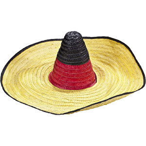 Sombrero 'Deutschland' , Deutschland-Farben, Stroh, 30,00cm (Höhe)