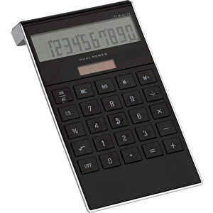 Taschenrechner DOTTY MATRIX , schwarz, Kunststoff, 18,30cm x 3,00cm x 10,60cm (Länge x Höhe x Breite)