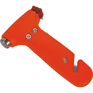 Notfallhammer SAFETY , orange, Kunststoff / Metall, 13,50cm x 2,00cm x 7,50cm (Länge x Höhe x Breite)