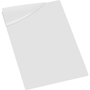 Klemmbrett DIN A4 'Lambda' , weiß, weiß, PS, 35,00cm x 2,20cm x 23,30cm (Länge x Höhe x Breite)