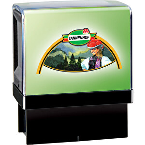 Stempelautomat 'Green Line' - Printer 20 - Ohne Digitaldruck , individuell, Kunststoff, Papier, 7,00cm x 3,00cm x 6,00cm (Länge x Höhe x Breite)