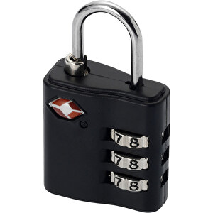 Kingsford TSA Gepäckschloss , schwarz, ABS Kunststoff, Metall, 3,00cm x 5,50cm x 1,50cm (Länge x Höhe x Breite)