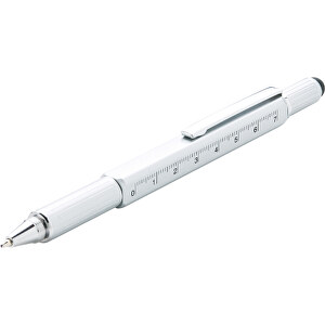 5-in-1 Aluminium Tool-Stift, Grau , grau, Aluminium, 15,00cm (Höhe)