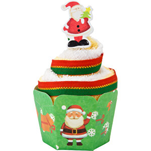 Wellness-Geschenkset: Weihnachtsmuffin , 100% Baumwolle, 6,00cm x 11,00cm x 6,00cm (Länge x Höhe x Breite)