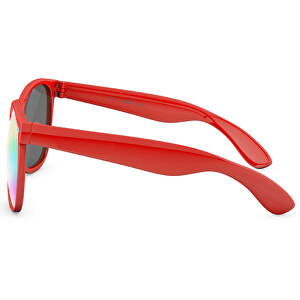 SunShine Mirror Glänzend - UV 400 , Promo Effects, verspiegelt rot glänzend, Rahmen aus Polycarbonat und Glass aus AC, 14,50cm x 4,80cm x 15,00cm (Länge x Höhe x Breite)