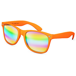 SunShine Mirror Soft-Touch - UV 400 , Promo Effects, verspiegelt orange Soft-Touch, Rahmen aus Polycarbonat und Glass aus AC, 14,50cm x 4,80cm x 15,00cm (Länge x Höhe x Breite)