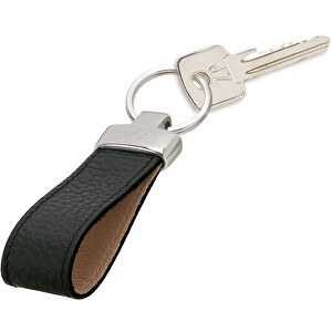 Schlüsselanhänger , schwarz, Donato Rindleder, 8,50cm x 2,50cm (Länge x Breite)