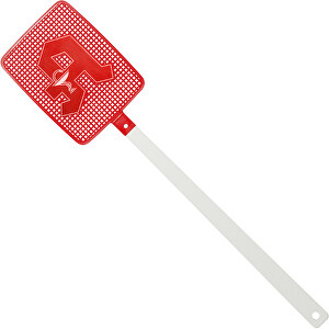 Fliegenklatsche 'Apotheke' , weiß, rot, PE+PS, 4,35cm x 0,05cm x 1,00cm (Länge x Höhe x Breite)