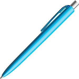 Prodir DS8 PMM Push Kugelschreiber , Prodir, cyanblau / silber satiniert, Kunststoff/Metall, 14,10cm x 1,50cm (Länge x Breite)