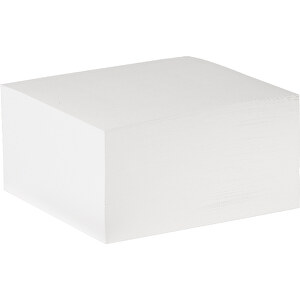 Quadratischer Zettelblock 10x10x5cm , weiß, Holzfreies Papier, 10,00cm x 5,00cm x 10,00cm (Länge x Höhe x Breite)