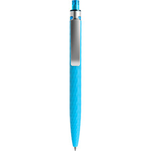 Prodir QS01 Soft Touch PRS Push Kugelschreiber , Prodir, cyanblau/silber, Kunststoff/Metall, 14,10cm x 1,60cm (Länge x Breite)