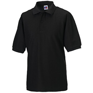 Mens Classic Polycotton Polo , Russell, black, 65 % Polyester / 35 % Baumwolle, 6XL, 