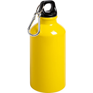 Trinkflasche Mento , gelb matt, Aluminium, 17,50cm (Breite)