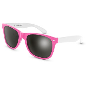 SunShine Glänzend - UV 400 , Promo Effects, pink/weiss, Rahmen aus Polycarbonat und Glass aus AC, 14,50cm x 4,80cm x 15,00cm (Länge x Höhe x Breite)