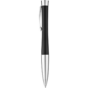 Parker Urban Kugelschreiber , Parker, schwarz / silber, Messing, 14,00cm (Länge)