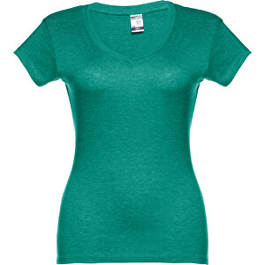 THC ATHENS WOMEN. Damen T-shirt , grün melliert, 100% Baumwolle, XXL, 70,00cm x 0,30cm x 50,00cm (Länge x Höhe x Breite)