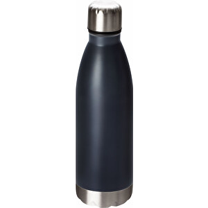 Graue Edelstahl-Trinkflasche 0,5 L Mit Doppelwandiger Vakuum-Isolierung , grau, Edelstahl, 26,00cm (Länge)