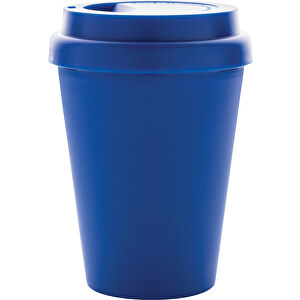 Wiederverwendbarer Doppelwandiger Kaffeebecher 300ml , blau, PP, 12,80cm (Höhe)