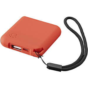 Power Bank, Power Bank, Charging, Charger, Charge , orange, ABS Kunststoff, Gummi, 2000mAh, 5,90cm x 5,90cm x 1,30cm (Länge x Höhe x Breite)