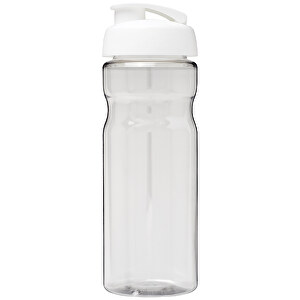 H2O Active® Base Pure 650 Ml Flip Lid Sport Bottle , transparent / weiß, 32.7% PP-Kunststoff, 67% PET-Kunststoff, 0.3% Antibacterial additive, 22,40cm (Höhe)