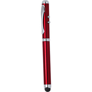 Kugelschreiber Laser Snarry , rot, Metall, 12,30cm (Breite)