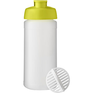 Baseline Plus 500 Ml Shakerflasche , limone / klar mattiert, HDPE Kunststoff, PP Kunststoff, PP Kunststoff, 18,50cm (Höhe)