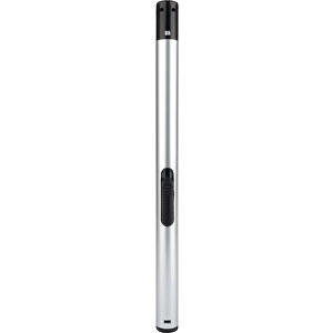 LUX BBQ Slim Metallic Feuerzeug , silber, Kunststoff, 20,90cm x 4,40cm x 1,40cm (Länge x Höhe x Breite)