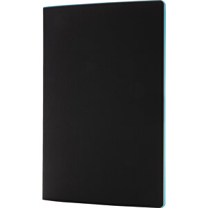 Softcover PU Notizbuch Mit Farbigem Beschnitt , blau, PU, Papier, 21,00cm x 0,50cm x 14,00cm (Länge x Höhe x Breite)